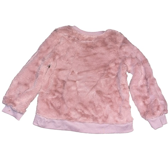 btween Toddler Girls Top Dusty Rose Sequin Rainbow Size 4T Super Soft Warm - Picture 3 of 4